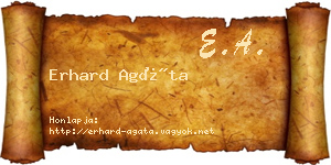 Erhard Agáta névjegykártya